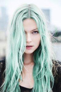 Pastel Green On Hair