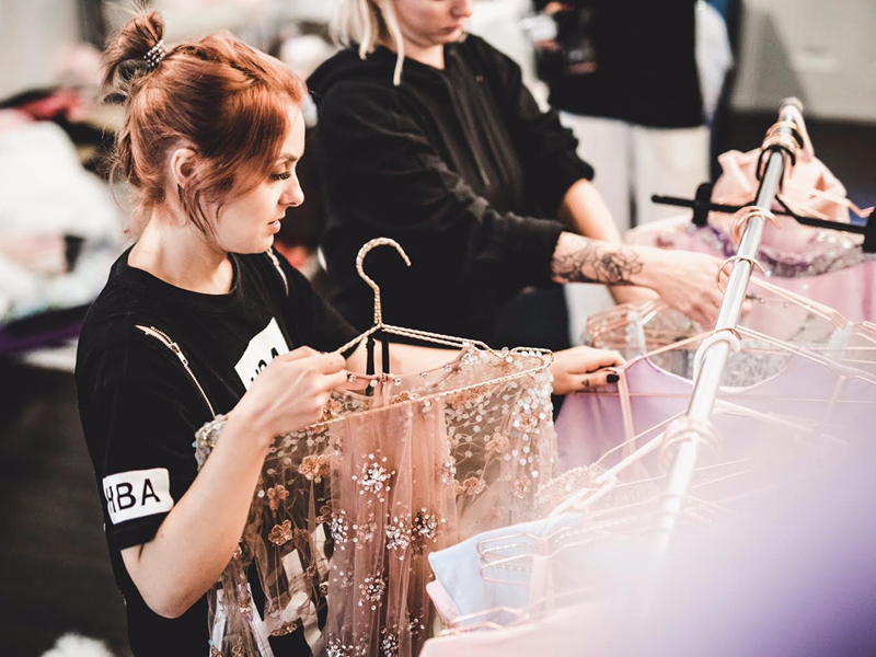 Jana Bartolo picking wardrobe