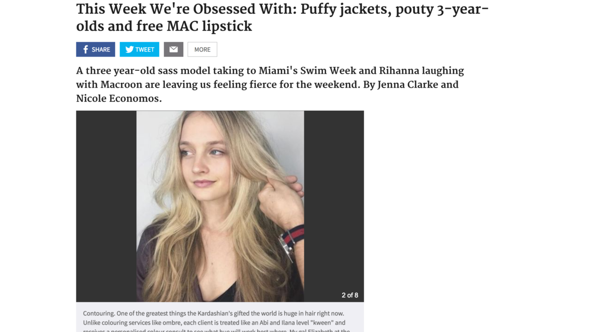 THE CANBERRA TIMES TONI&GUY Hairdressing Australia